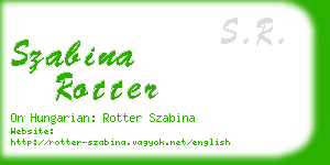 szabina rotter business card